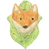 Fox On A Plaque - Green