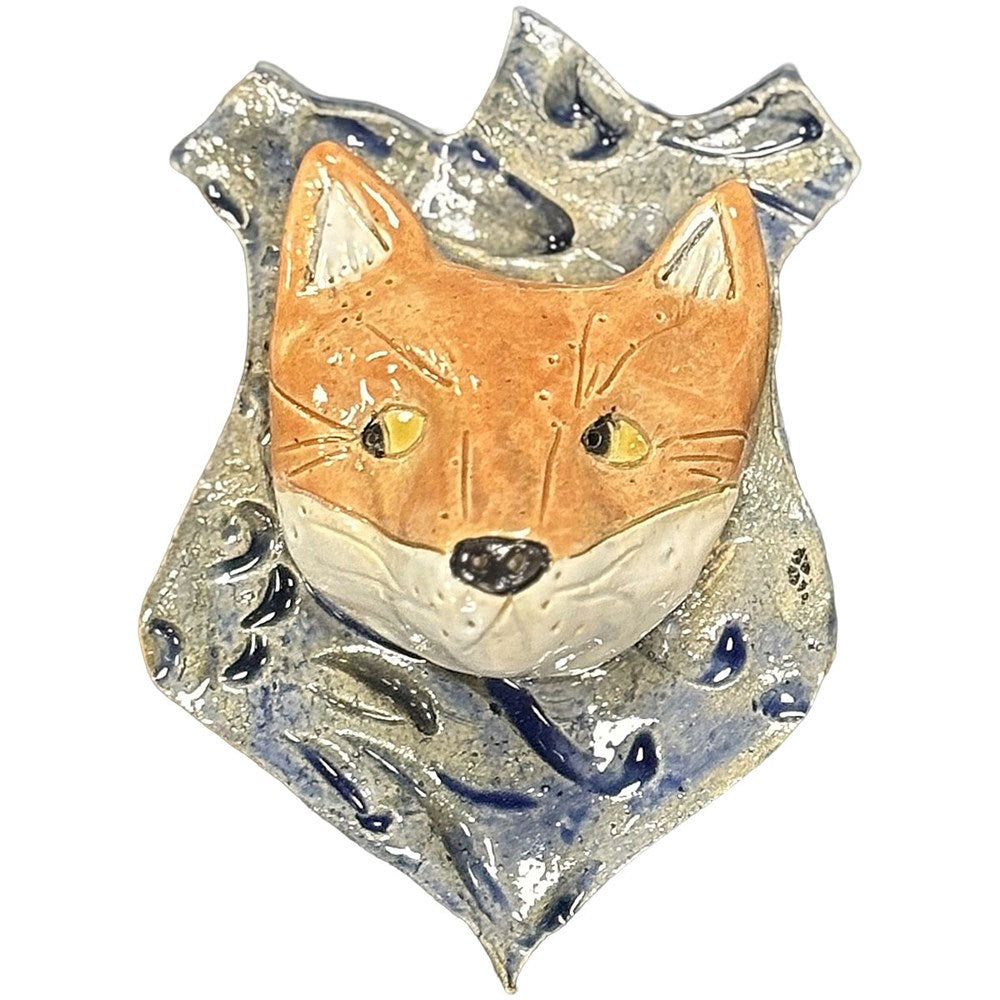 Kelly Aaron Creative Fox On A Plaque - Blue (1 pc)