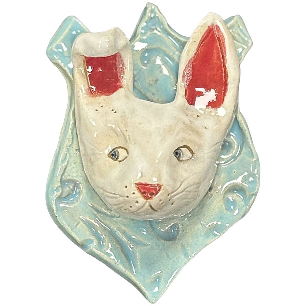 Kelly Aaron Creative Rabbit On A Plaque - Blue (1 pc)
