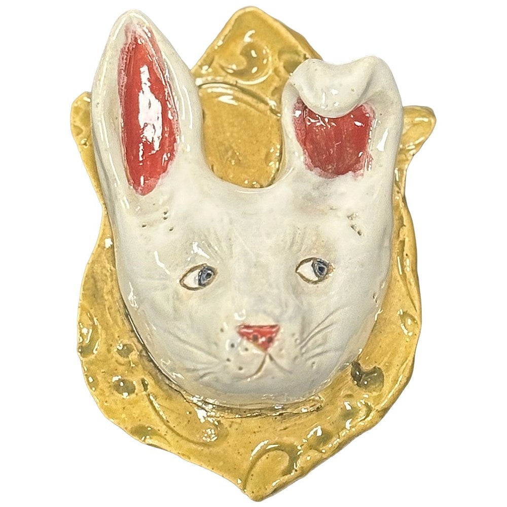 Kelly Aaron Creative Rabbit On A Plaque - Yellow (1 pc)