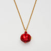 Fable England Pomegranate Locket Necklace (1 pc) - product shown up close.