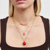 Fable England Pomegranate Locket Necklace (1 pc) - product shown on model. 