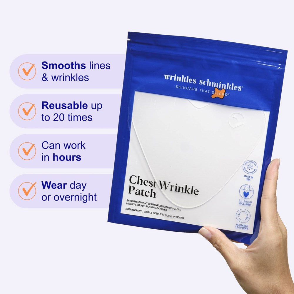 Wrinkles Schminkles Chest Wrinkle Patch (1 pc) - product shown being held up.