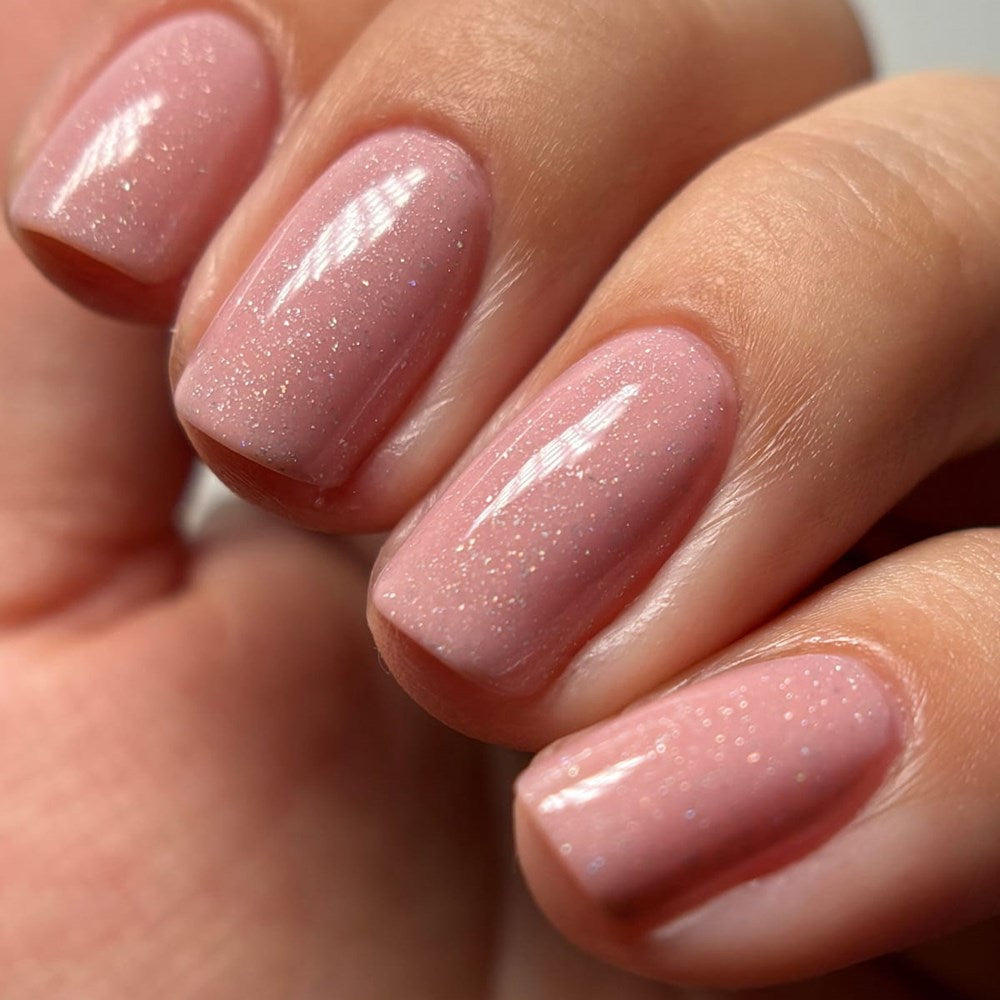 Londontown Magnolia Bakery x Londontown Nail Polish - Confetti Cake (12 ml) - product shown applied to nails. 