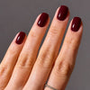 Londontown Magnolia Bakery x Londontown Nail Polish - Red Velvet (12 ml) - product shown on nails. 