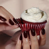 Londontown Magnolia Bakery x Londontown Nail Polish - Red Velvet (12 ml) - product shown on nails. 