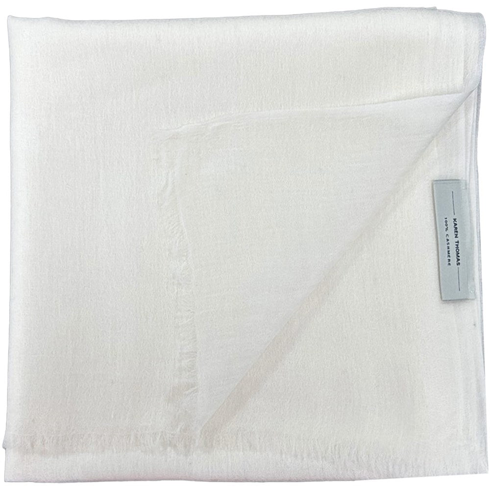 Karen Thomas Lightweight Cashmere Pashmina Wrap - Cream (1 pc)