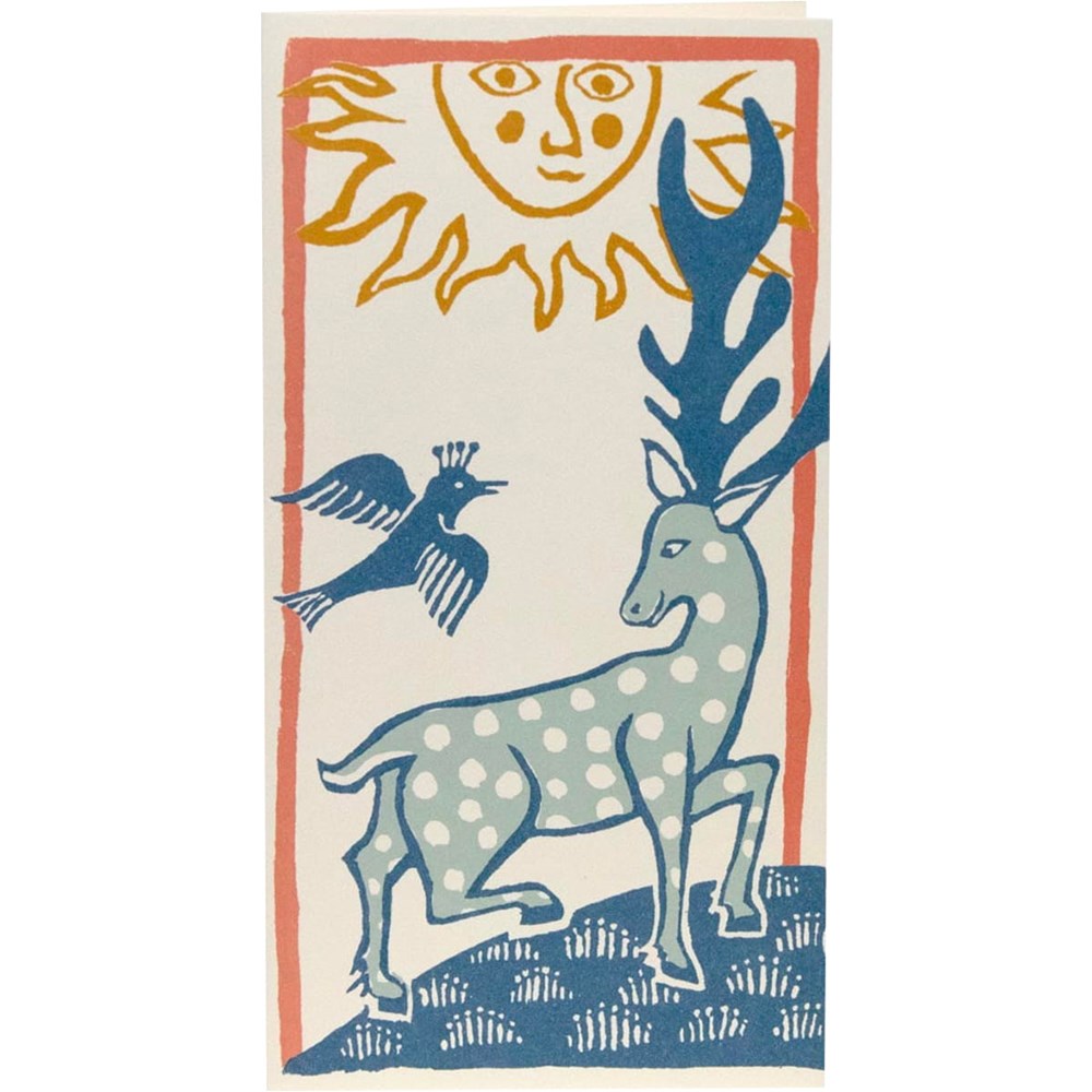 Cambridge Imprint Deer & Bird Card (1 pc)