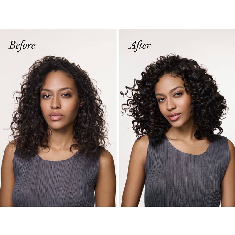 Oribe Supershine Hydration &amp; Shine Set (3 pcs) - product before and afters shown.