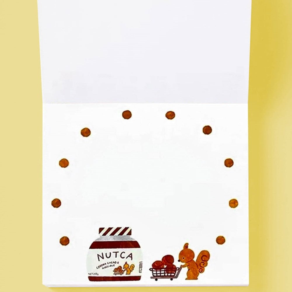 Her Winter Flowers Block Memo - Seasonal Jar (1 pc) - product shown open.