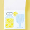 Her Winter Flowers Block Memo - Seasonal Jar (1 pc) - product shown open.