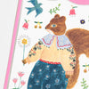 Her Winter Flowers Postcard - Charm (1 pc) - product shown up close.
