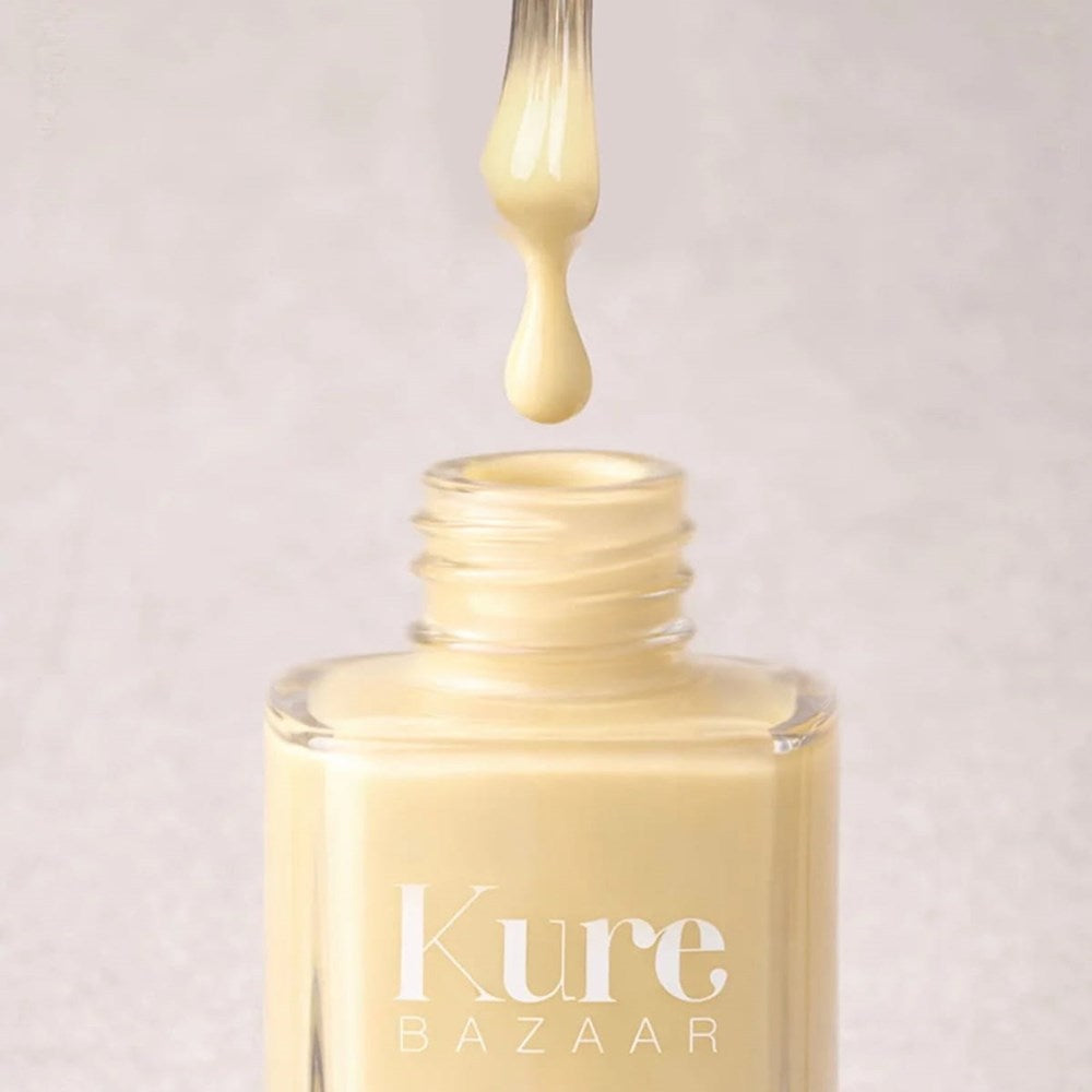 Kure Bazaar Nail Lacquer - Butter Cream (10 ml) - product shown with lid off.