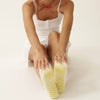 Effortless Club Lemon Ruffle Grip Sock (1 pair) - product shown on model's feet.