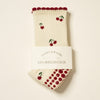 Effortless Club Little Cherry Petal Grip Sock (1 pair) - product shown in packaging. 