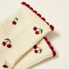 Effortless Club Little Cherry Petal Grip Sock (1 pair) - product shown up close.