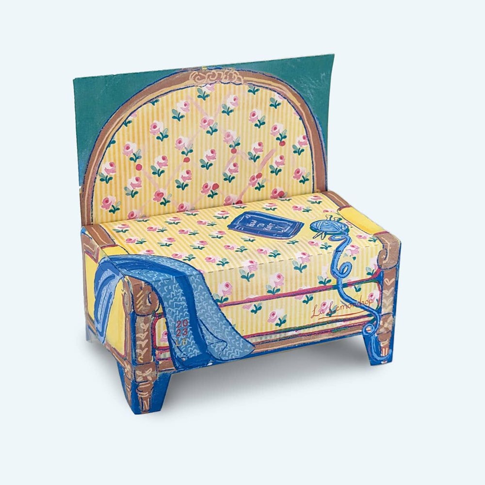Stannie & Lloyd Candy Buttermints - "Sweet Louis" Settee (2.5 oz) - product shown at angle.