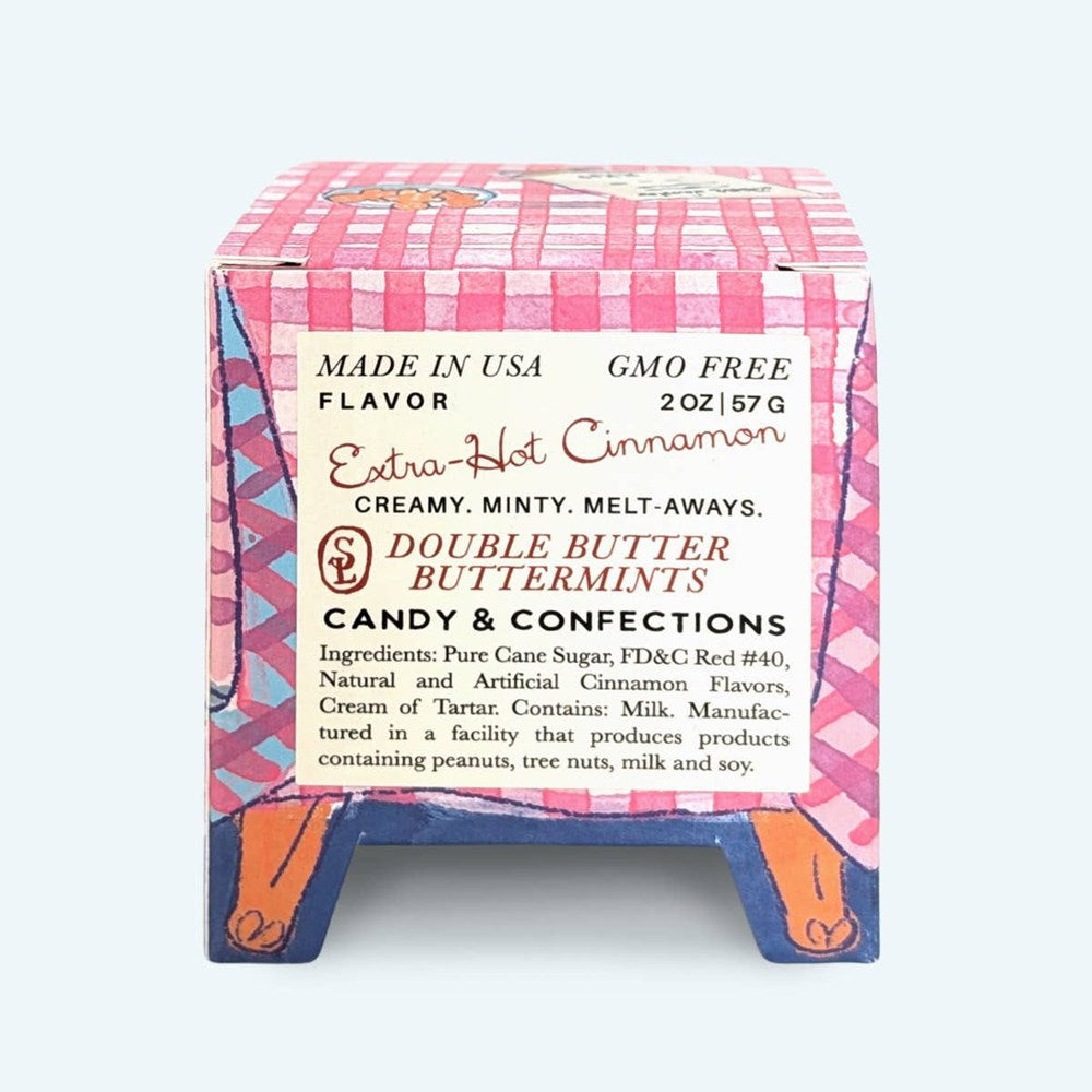 Stannie & Lloyd Candy Cinnamon Mints - "Milk & Cookies" Table (2 oz) - product packaging shown.