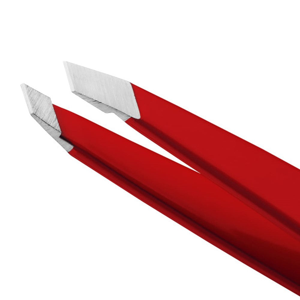 Tweezerman Slant Tweezer - Signature Red (1 pc) - product shown up close.