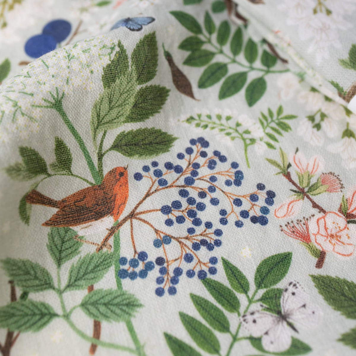 Close up detail of Botanica Paper Co. Flowering Trees Tea Towel (1 pc)
