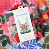 Botanica Paper Co. Garden Vase Reusable Bag (1 pc) shown folded with flat version behind it