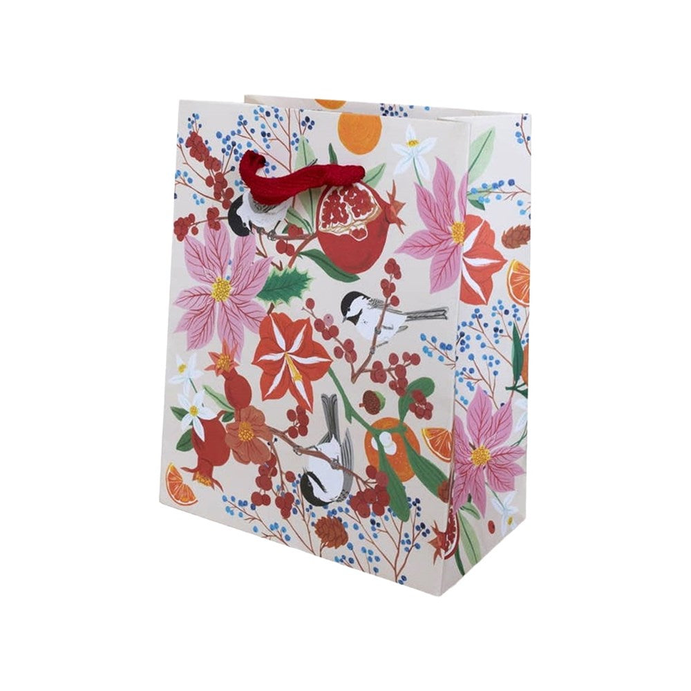 Botanica Paper Co. Winter Chickadees Small Gift Bag (1 pc)