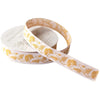 Botanica Paper Co. Gold Poppy Embroidered Ribbon (0.75” x 5 yards)