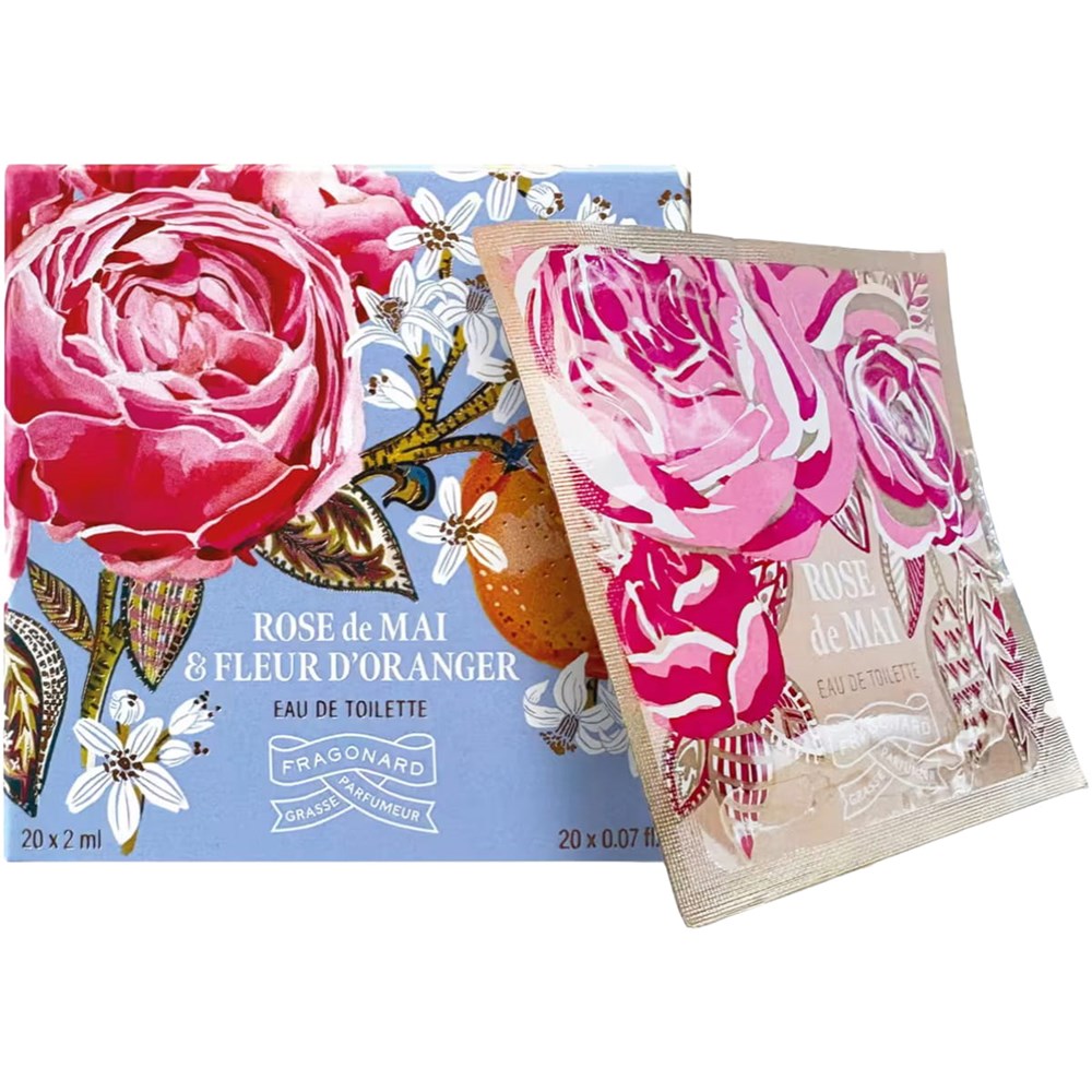Fragonard Parfumeur Rose de Mai & Fleur d’Oranger Perfumed Sachets (20 x 2 ml)