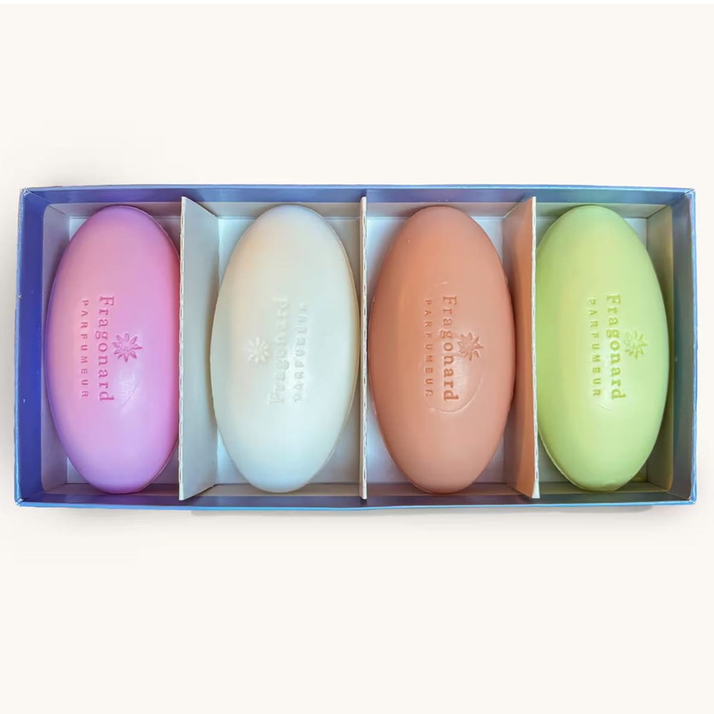 Fragonard Parfumeur Les Fleurs de Fragonard Soap Set (4 x 50 g) - product shown open.