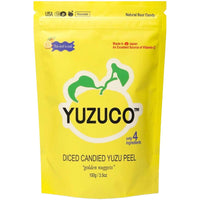 YUZUCO Diced Candied Yuzu Peel (3.5 oz) - product shown in packaging