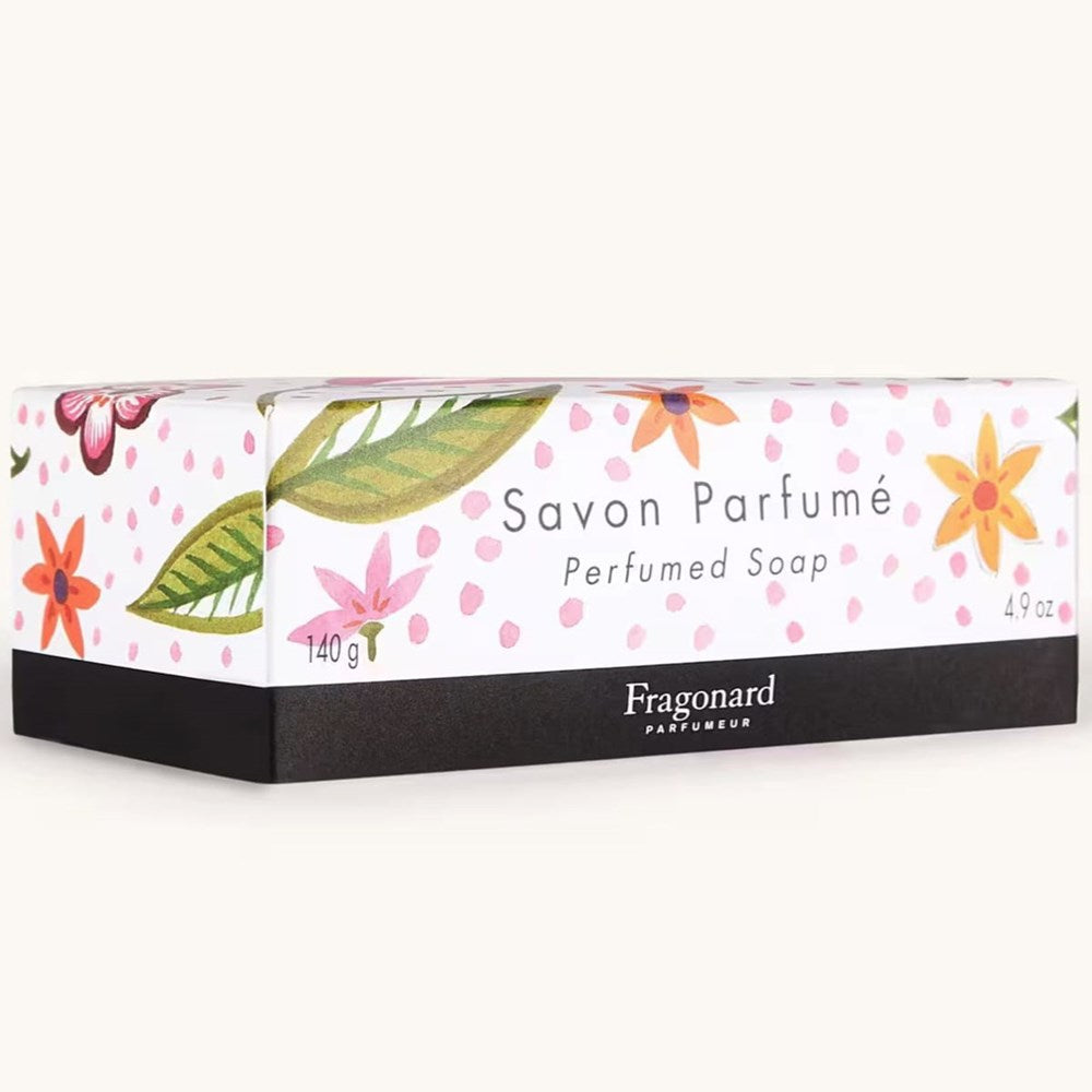 Fragonard Parfumeur Peony Pebble Soap (140 g) - product shown at angle.