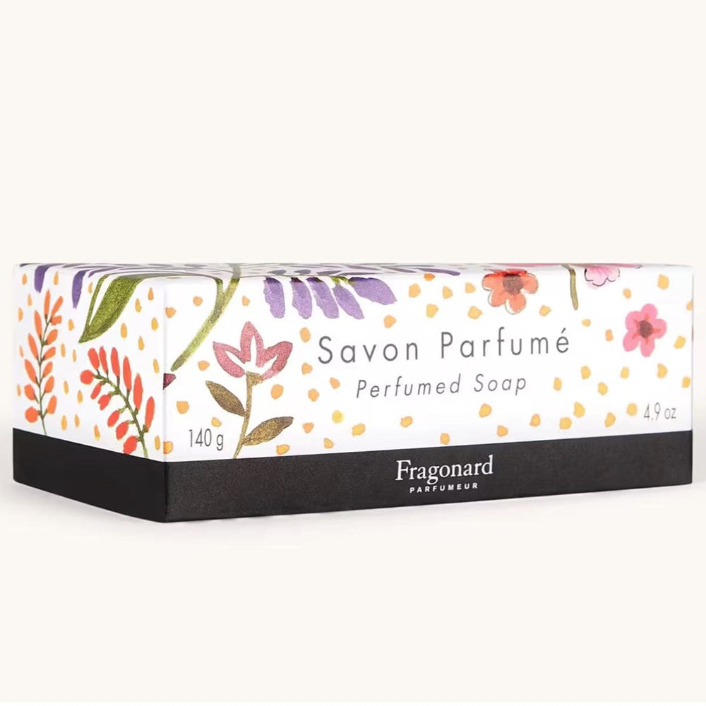 Fragonard Parfumeur Lavender Pebble Soap (140 g) - product shown at an angle. 