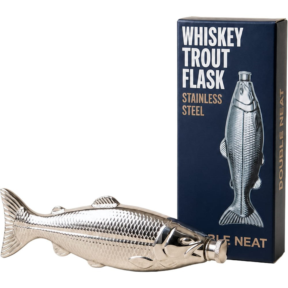 Double Neat Whiskey Trout Flask (1 pc) with box