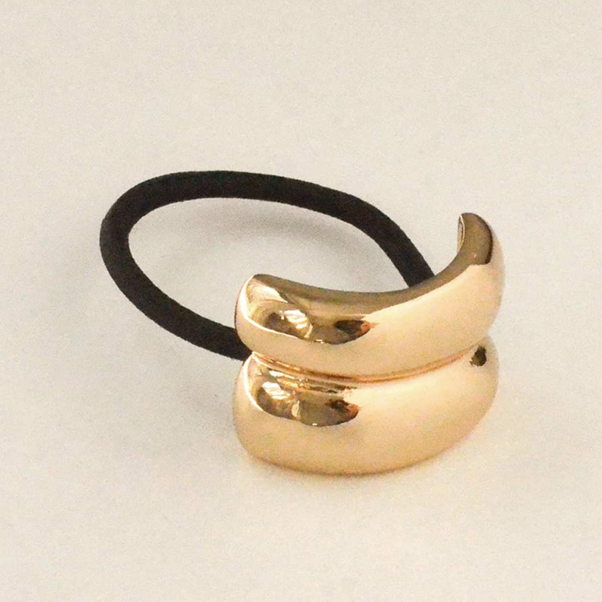 nar’sha Mini Double Arch Metal Ponytail Hair Tie - Gold (1 pc)