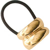Mini Double Arch Metal Ponytail Hair Tie - Gold