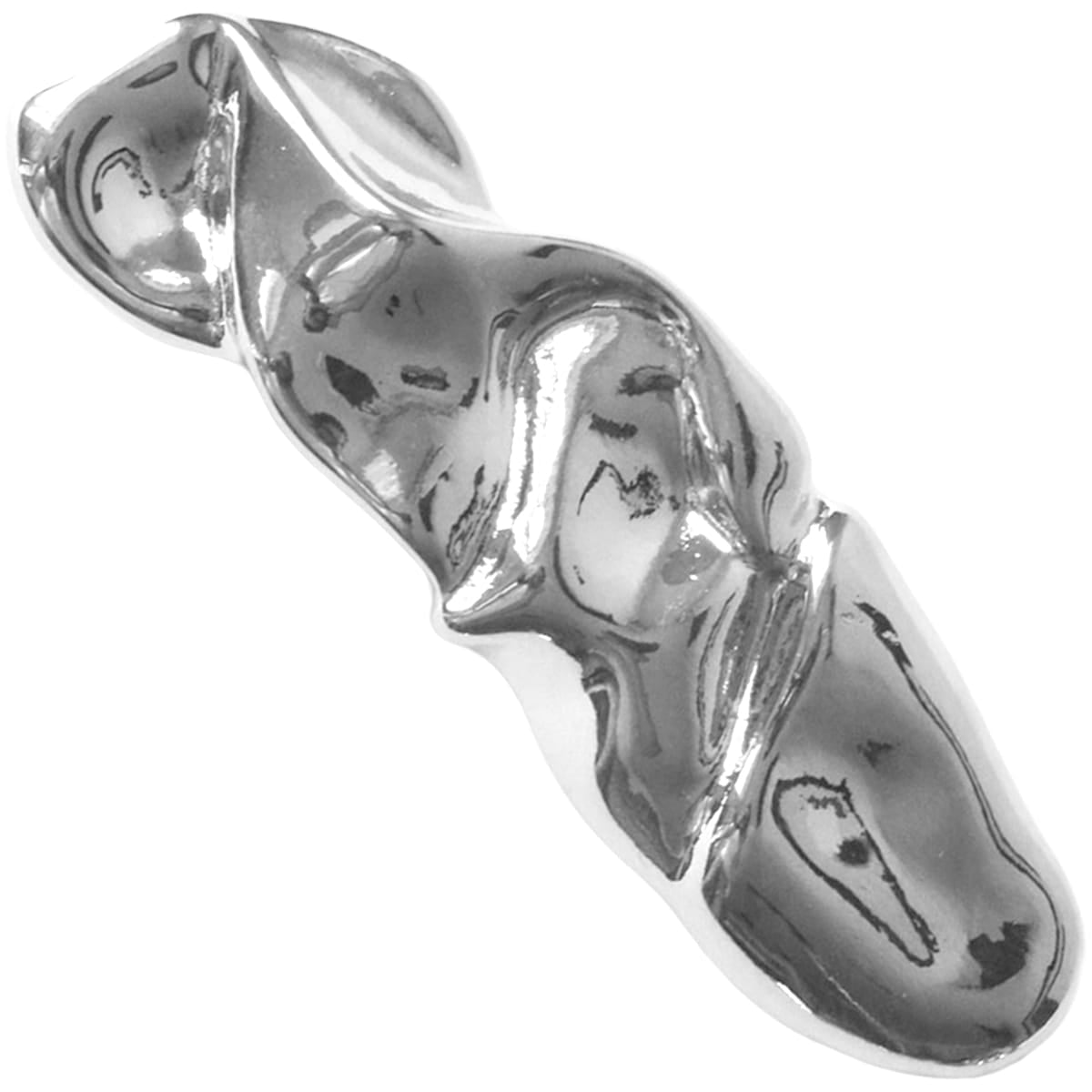 nar’sha Textured Metal Barrette Hair Clip - Silver (1 pc)