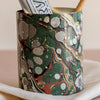 Roomytown Inc Enamel Pot - The Art of Marbling (1 pc) - product shown up close.
