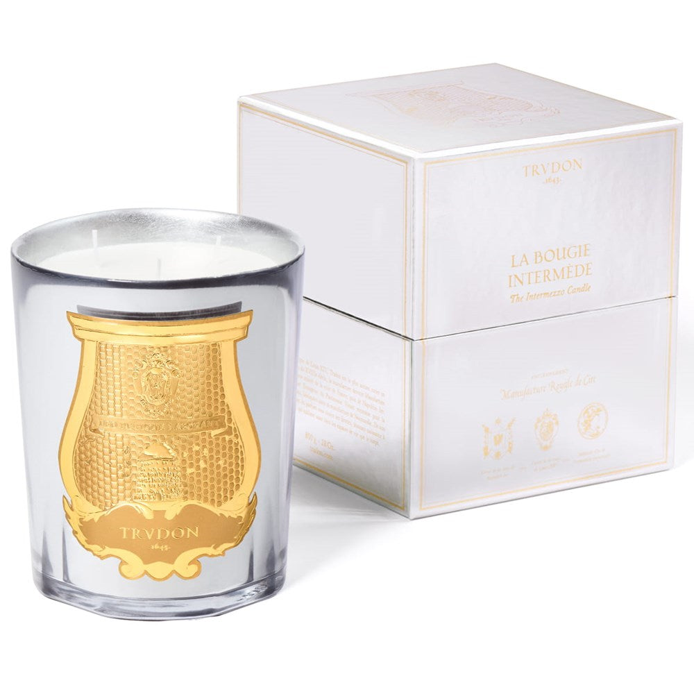 Trudon Cabinet des Miroirs Candle (9.5 oz) - product shown next to packaging.