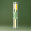 Lavorati a Mano Capri Medium Bristle Toothbrush - Yellow (1 pc) - product shown upright inside clear packaging