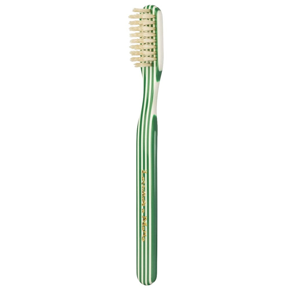 Lavorati a Mano Capri Medium Bristle Toothbrush - Green (1 pc)  - product shown upright outside of packaging