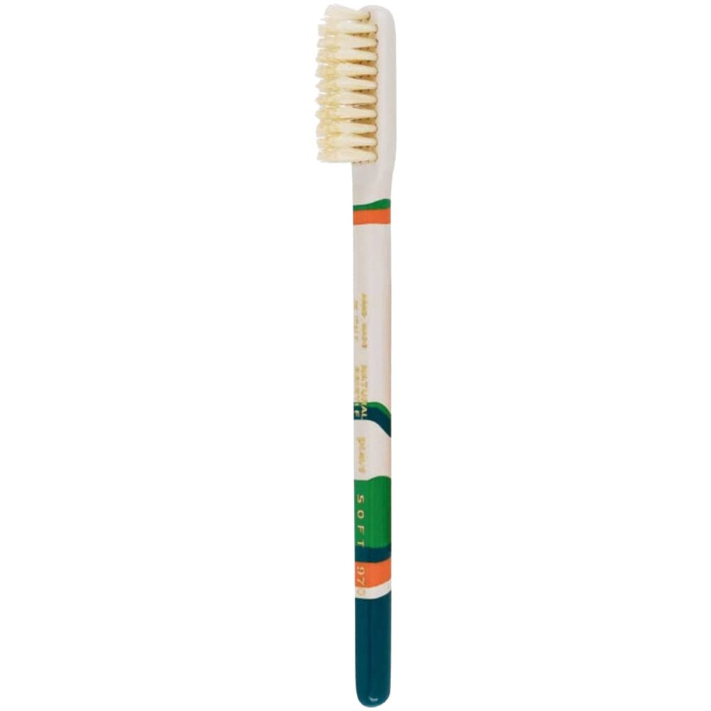 Lavorati a Mano Sicily Soft Bristle Toothbrush - Green (1 pc) - product shown upright outside of packaging