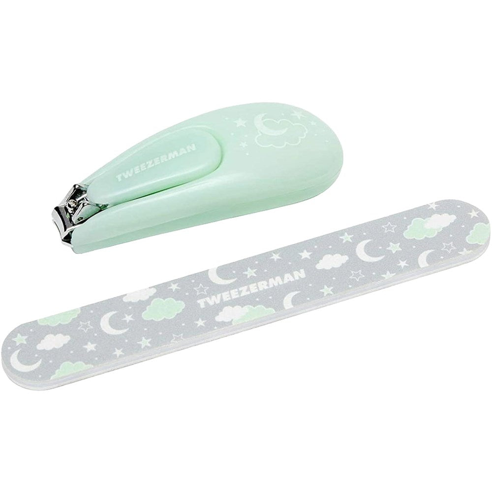 Tweezerman Baby Nail Clipper &amp; Nail File (2 pcs) - products shown side by side