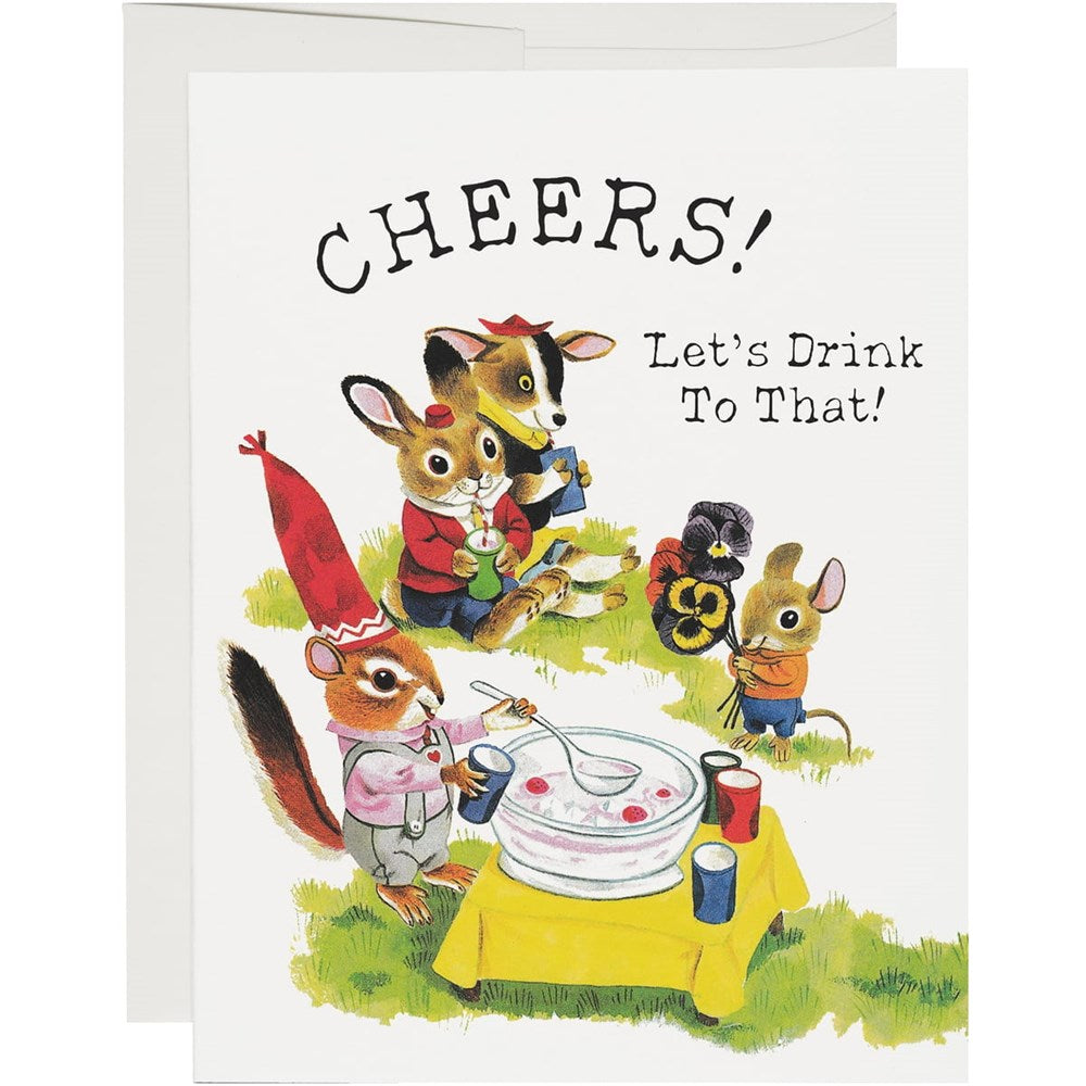 Red Cap Cards Richard Scarry Let's Drink To That Greeting Card (1 pc)