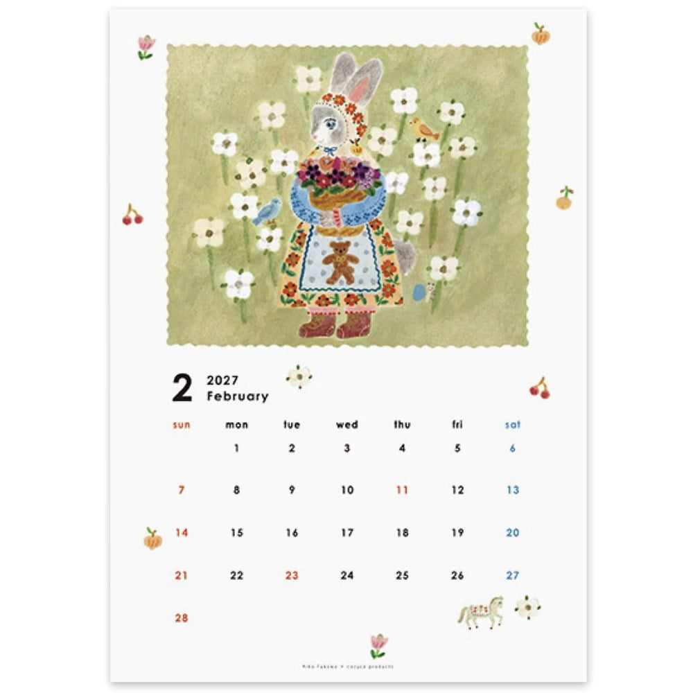 Her Winter Flowers 2027 Wall Calendar - Aiko Fukawa (February)