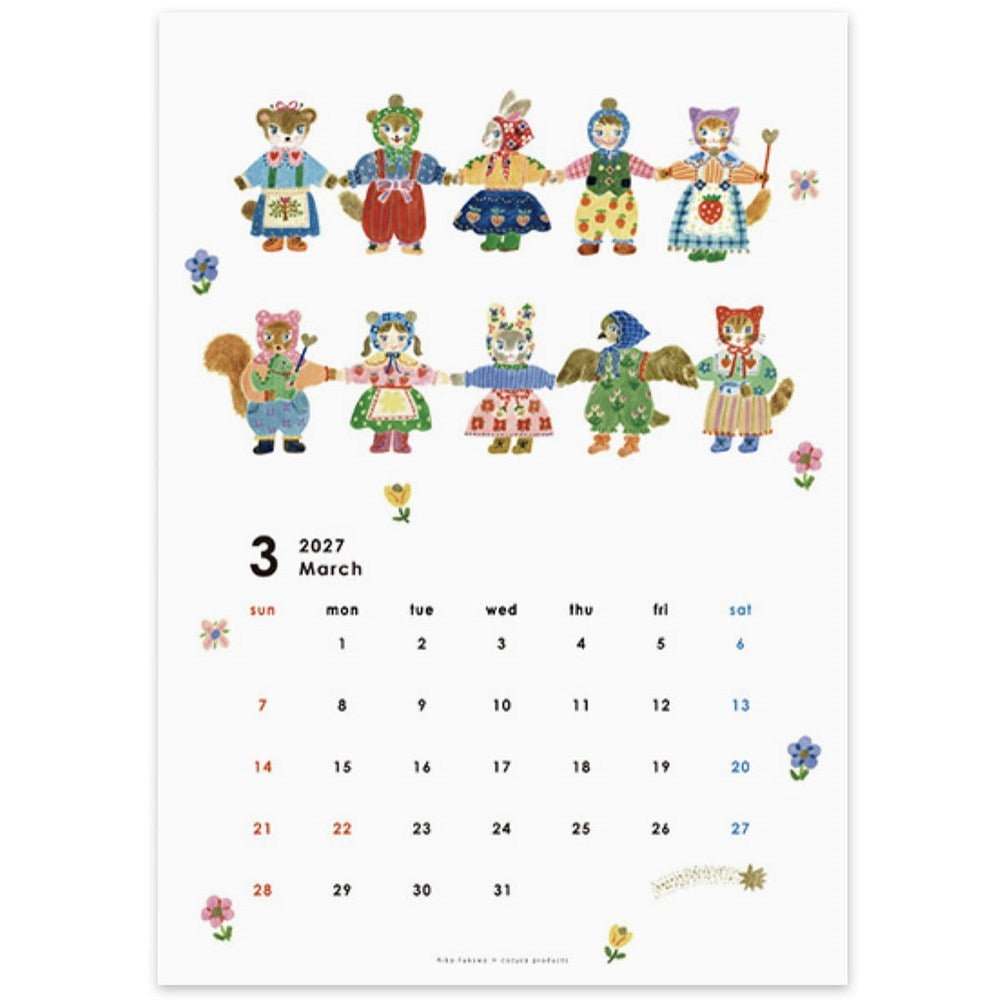 Her Winter Flowers 2027 Wall Calendar - Aiko Fukawa - March
