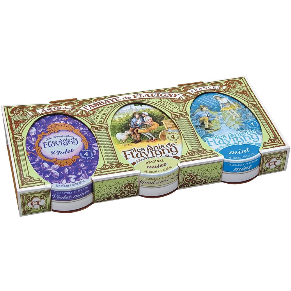 Les Anis de Flavigny Violet, Anise & Mint Gift Set (3 x 50 g)