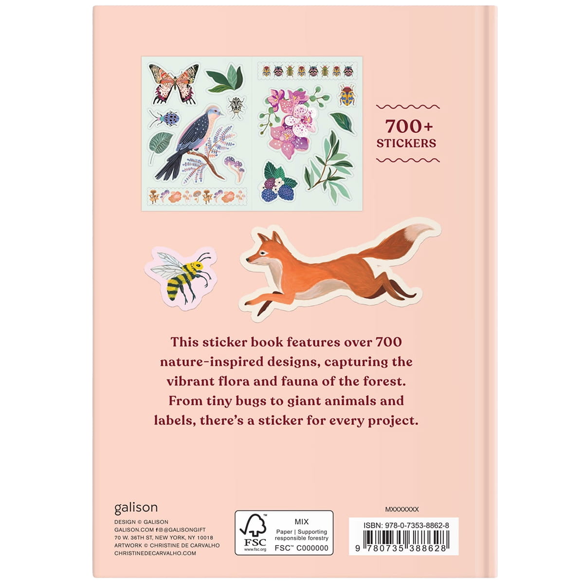 Chronicle Books Art of the Forest Sticker Book (1 pc) back cover