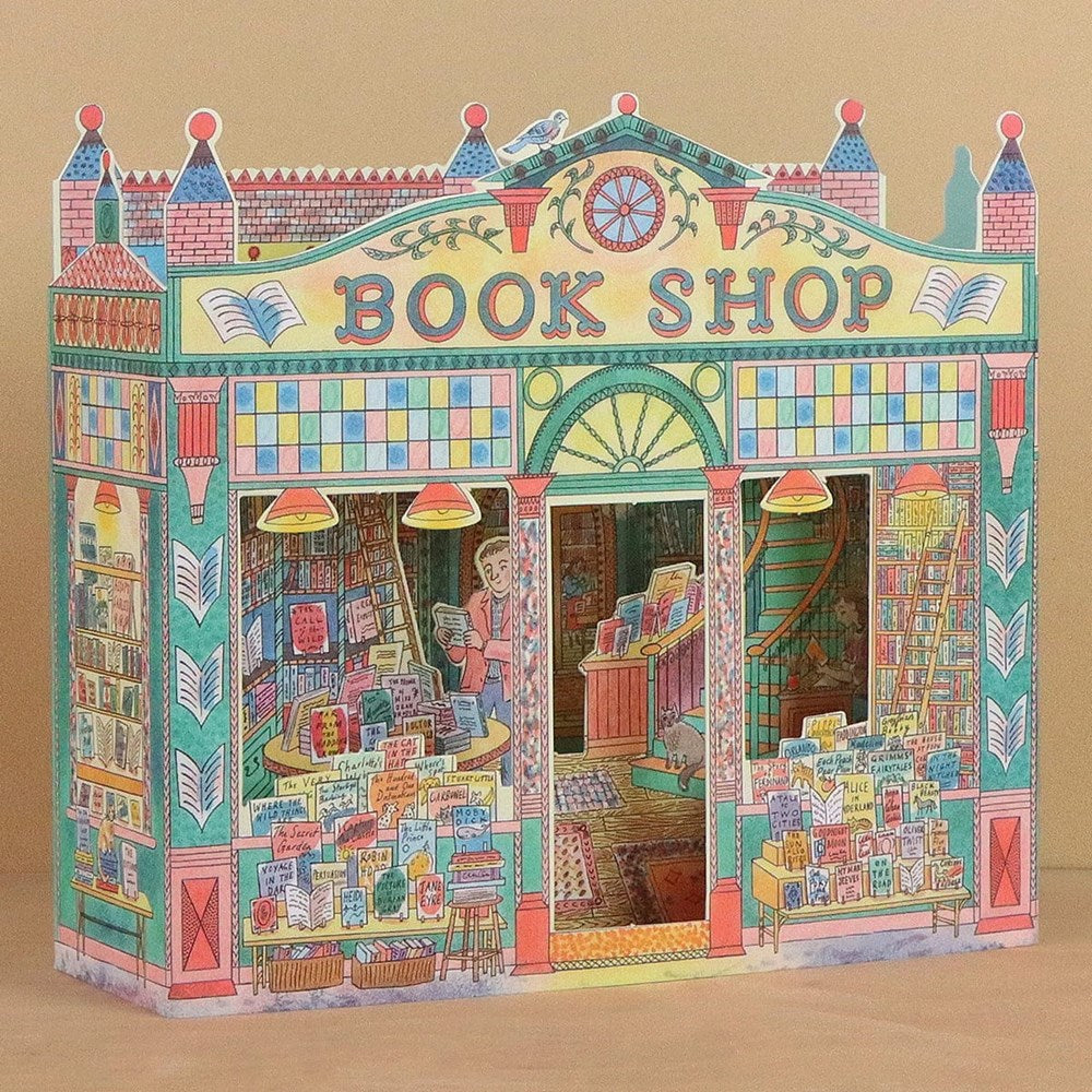 Art Angels Book Shop Die Cut Card - Beautyhabit