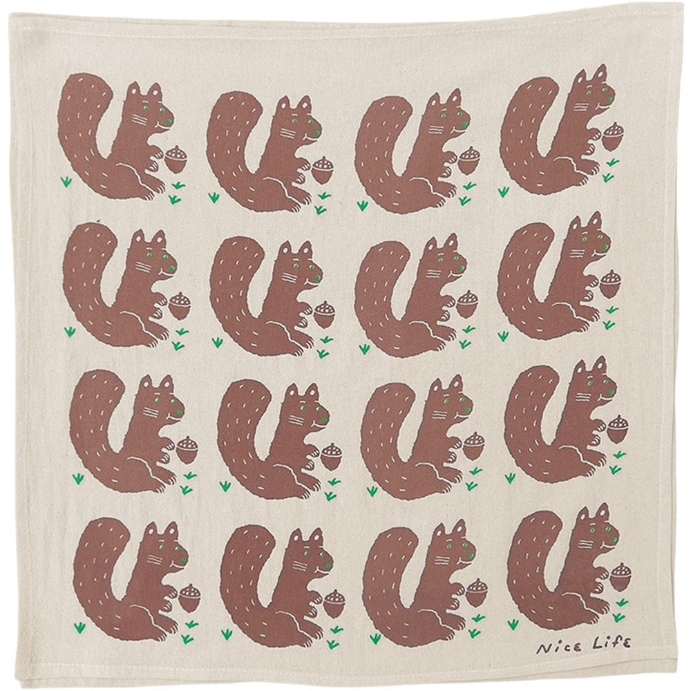 Nice Life Squirrel And Nut Tea Towel - Beautyhabit
