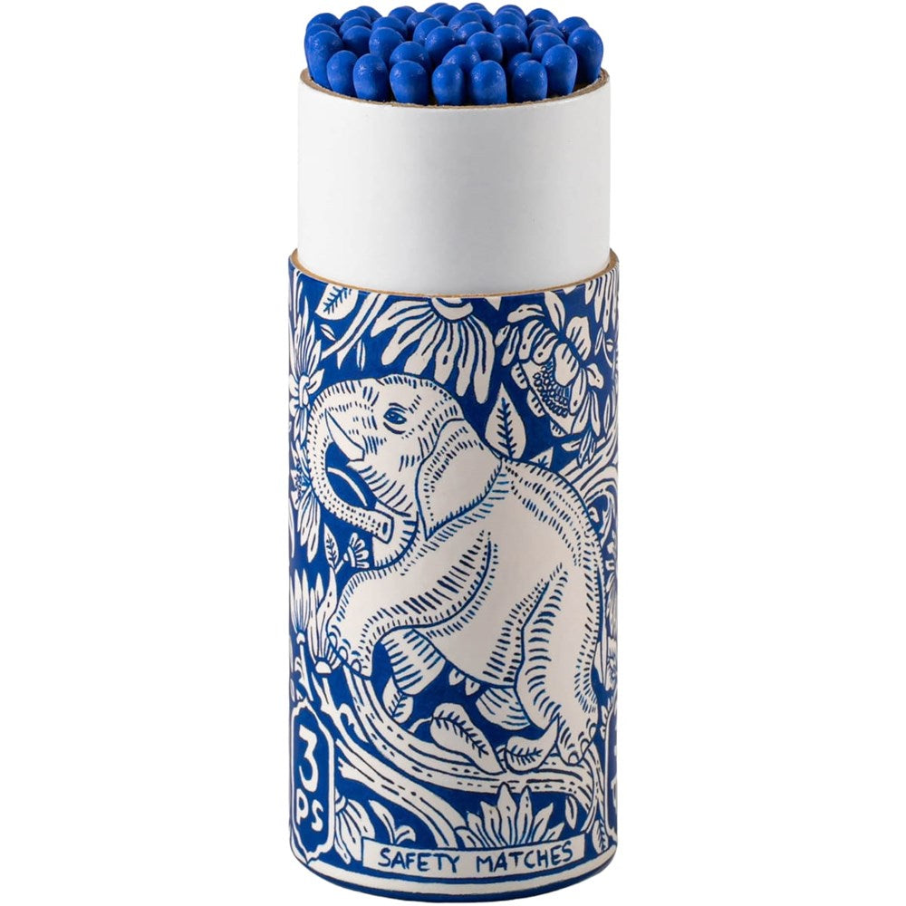 Archivist Elephant Stamp Cylinder Matchbox (1 box) shown open